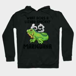 Lizard Smoke Mariguana Green Iguana bearded dragon Hoodie